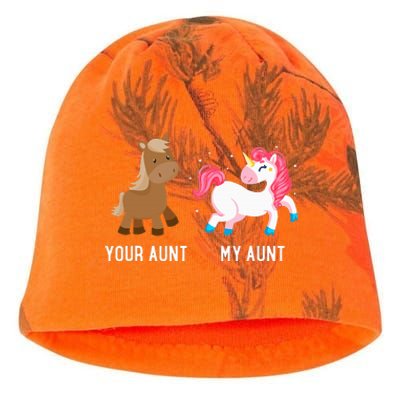 Your Aunt Vs My Aunt Magical Unicorn Awesome Crazy Auntie Kati - Camo Knit Beanie