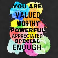 You Are Valued Worthy Powerful Appreciated Special Enough Adult Drive Performance Visor