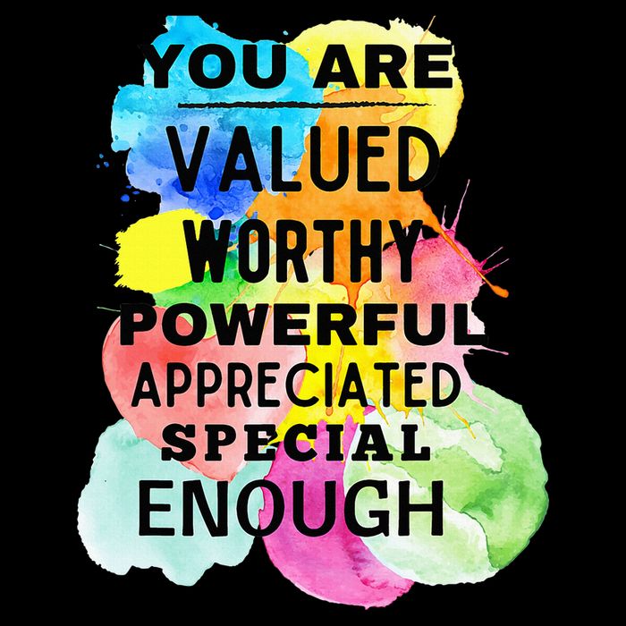 You Are Valued Worthy Powerful Appreciated Special Enough Cropped Pullover Crew