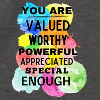 You Are Valued Worthy Powerful Appreciated Special Enough Vector Backpack