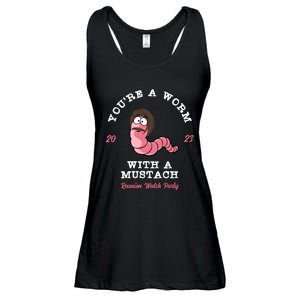 Youre A Worm With A Mustache Ladies Essential Flowy Tank