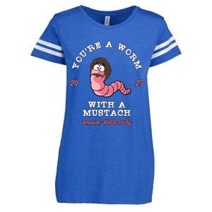 Youre A Worm With A Mustache Enza Ladies Jersey Football T-Shirt