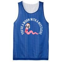 Youre A Worm With A Mustache Mesh Reversible Basketball Jersey Tank