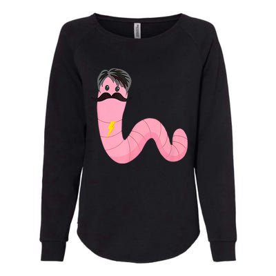 Youre A Worm With A Mustache Womens California Wash Sweatshirt