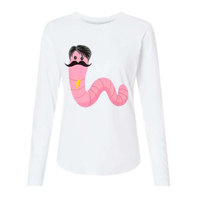 Youre A Worm With A Mustache Womens Cotton Relaxed Long Sleeve T-Shirt