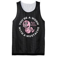 Youre A Worm With A Mustache Mesh Reversible Basketball Jersey Tank