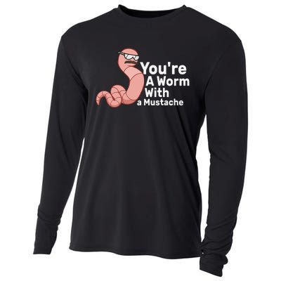 You're a Worm With a Mustache Cooling Performance Long Sleeve Crew