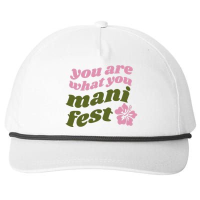 You Are What You Manifest Snapback Five-Panel Rope Hat