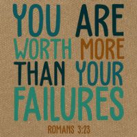 You Are Worth More Than Your Failures Romans 323 Cotton Canvas Backpack