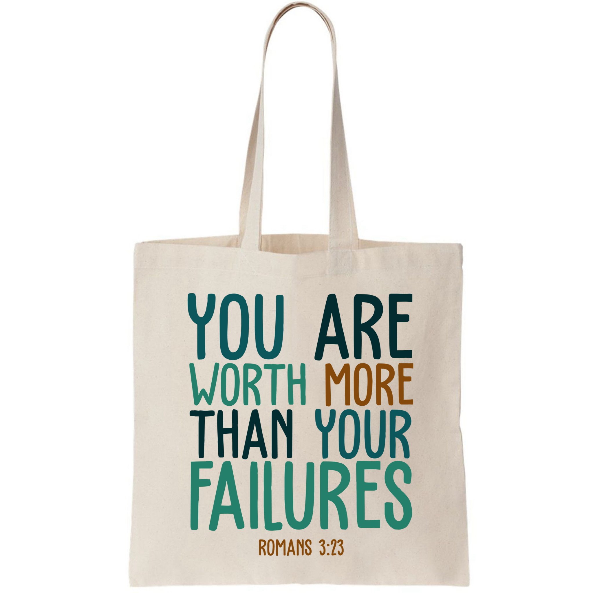You Are Worth More Than Your Failures Romans 323 Bag
