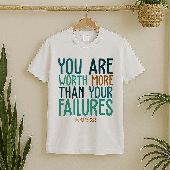 You Are Worth More Than Your Failures Romans 323 T-Shirt