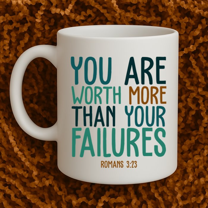 You Are Worth More Than Your Failures Romans 323 Mug