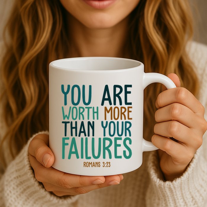 You Are Worth More Than Your Failures Romans 323 Mug