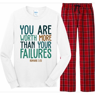 You Are Worth More Than Your Failures Romans 323 Long Sleeve Pajama Set