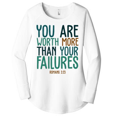 You Are Worth More Than Your Failures Romans 323 Women's Perfect Tri Tunic Long Sleeve Shirt