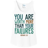 You Are Worth More Than Your Failures Romans 323 Ladies Essential Tank