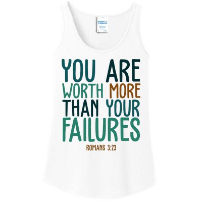 You Are Worth More Than Your Failures Romans 323 Ladies Essential Tank