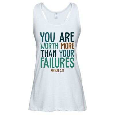 You Are Worth More Than Your Failures Romans 323 Ladies Essential Flowy Tank