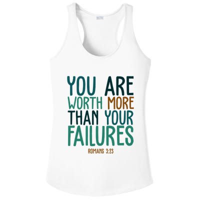 You Are Worth More Than Your Failures Romans 323 Ladies PosiCharge Competitor Racerback Tank