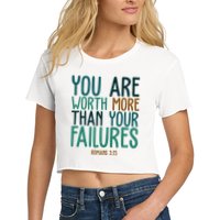 You Are Worth More Than Your Failures Romans 323 Women's Crop Top Tee
