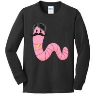 Youre A Worm With A Mustache Worm With A Mustache Ariana Reality Kids Long Sleeve Shirt