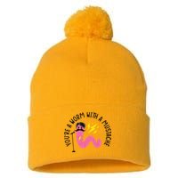 You’re A Worm With A Mustache Vanderpump Rules Pom Pom 12in Knit Beanie