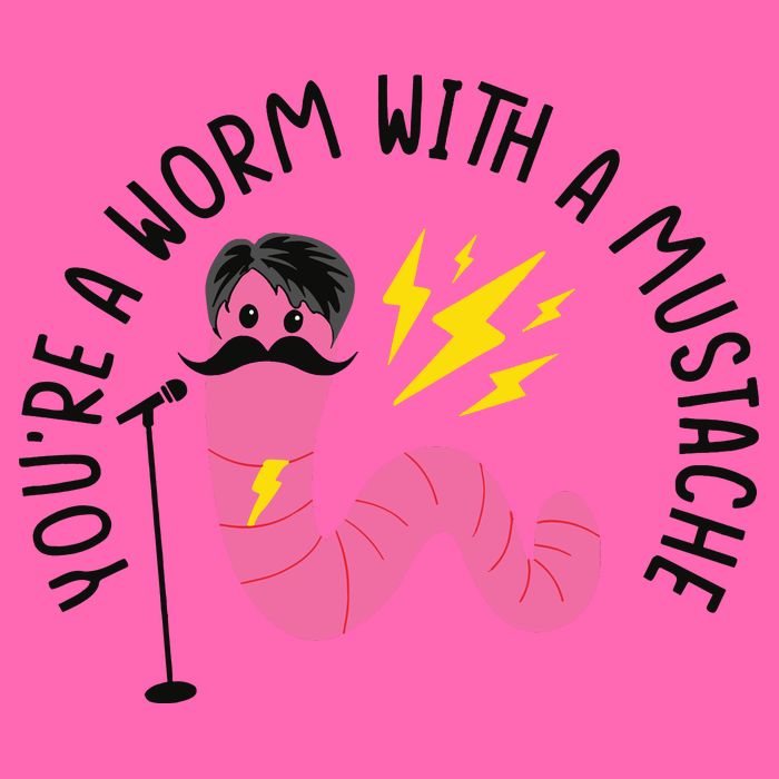You’re A Worm With A Mustache Vanderpump Rules Stripe Pom Pom Beanie