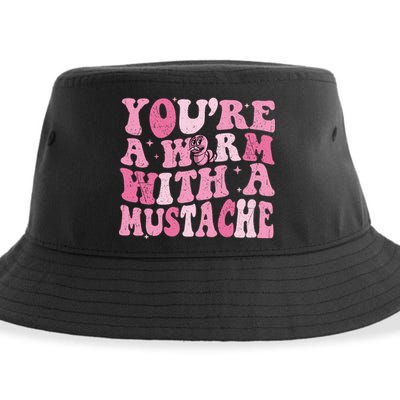 Youre A Worm With A Mustache James Tom Ariana Reality Sustainable Bucket Hat