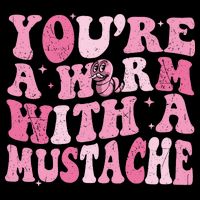 Youre A Worm With A Mustache James Tom Ariana Reality Drawstring Bag