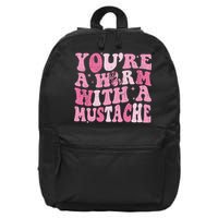 Youre A Worm With A Mustache James Tom Ariana Reality 16 in Basic Backpack