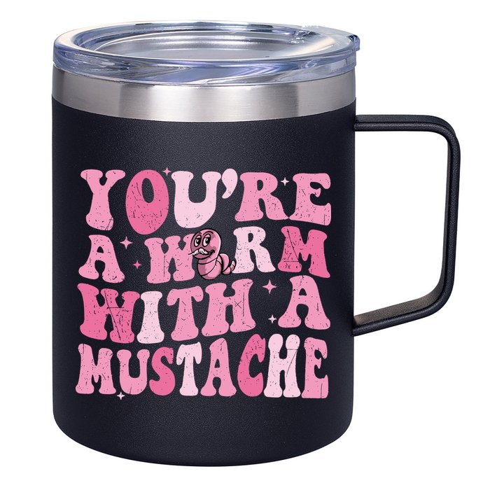 Youre A Worm With A Mustache James Tom Ariana Reality 12oz Stainless Steel Coffee Mug