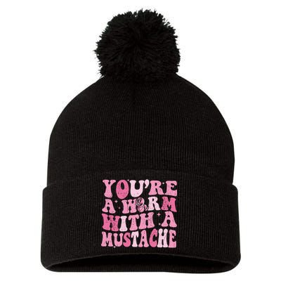 Youre A Worm With A Mustache James Tom Ariana Reality Pom Pom 12in Knit Beanie