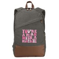 Youre A Worm With A Mustache James Tom Ariana Reality Cotton Canvas Backpack