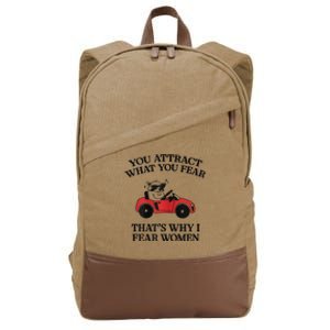 You Attract What You Fear That’S Why I Fear Women Cotton Canvas Backpack