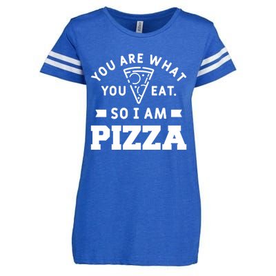 You Are What You Eat So I Am Pizza Funny Fast Food Great Gift Enza Ladies Jersey Football T-Shirt