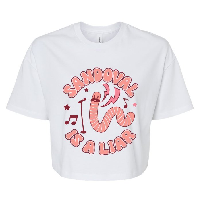 You’re A Worm With A Mustache Vanderpump Rules Scandovals Is A Liar Bella+Canvas Jersey Crop Tee