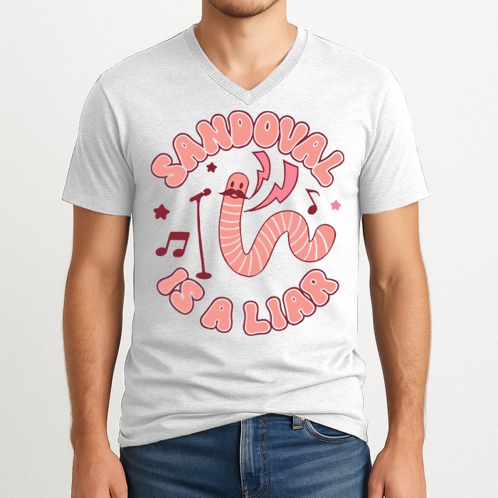 You’re A Worm With A Mustache Vanderpump Rules Scandovals Is A Liar V-Neck T-Shirt