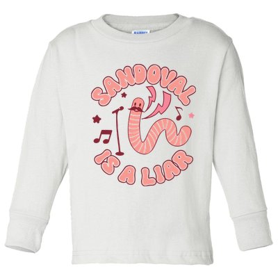 You’re A Worm With A Mustache Vanderpump Rules Scandovals Is A Liar Toddler Long Sleeve Shirt