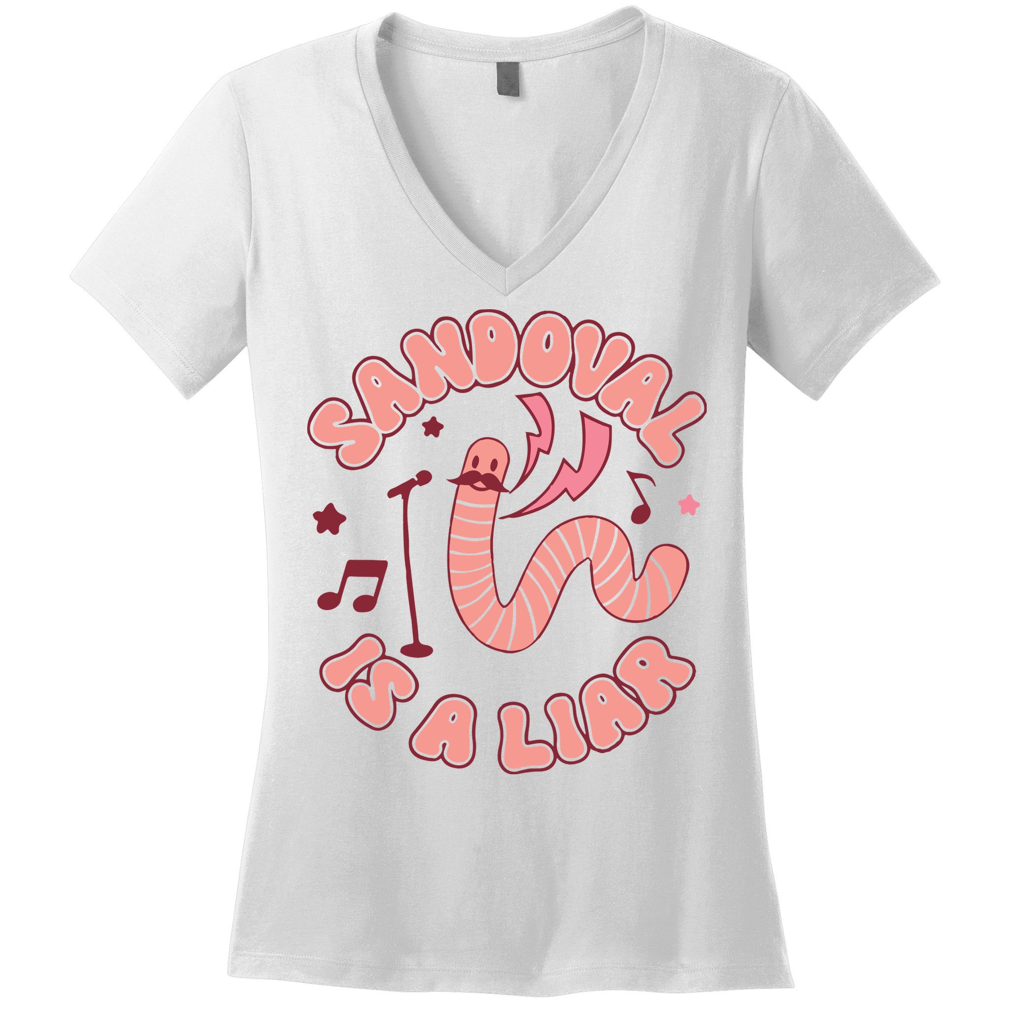 You’re A Worm With A Mustache Vanderpump Rules Scandovals Is A Liar Women's V-Neck T-Shirt