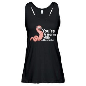 You're a Worm With a Mustache Ladies Essential Flowy Tank