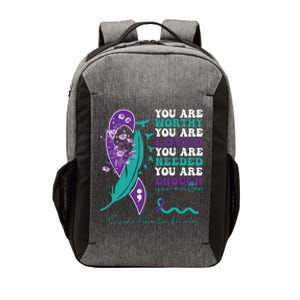 You Are Worthy You Are Loved Suicide Prevention Quote Vector Backpack