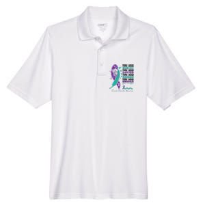 You Are Worthy You Are Loved Suicide Prevention Quote Men's Origin Performance Pique Polo