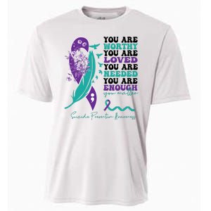 You Are Worthy You Are Loved Suicide Prevention Quote Cooling Performance Crew T-Shirt