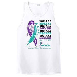 You Are Worthy You Are Loved Suicide Prevention Quote PosiCharge Competitor Tank