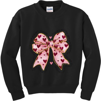 You Are Worthy You Are Enough You Are Loved Kids Sweatshirt