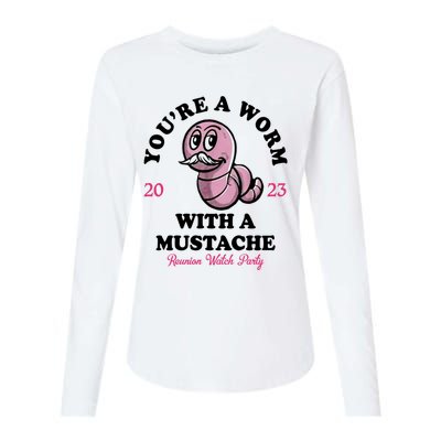 Youre A Worm With A Mustache Womens Cotton Relaxed Long Sleeve T-Shirt