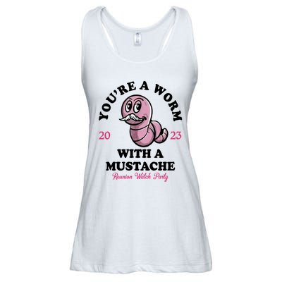 Youre A Worm With A Mustache Ladies Essential Flowy Tank