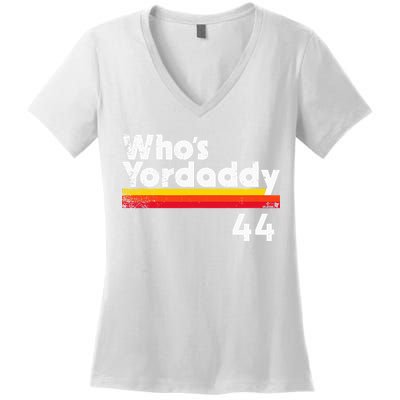 Yordan Alvarez WhoS Yordaddy Houston Baseball Women's V-Neck T-Shirt