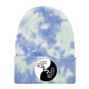 Yin And Yang Bonsai Tree Japan Buddha Zen Meditation Yoga Funny Gift Tie Dye 12in Knit Beanie