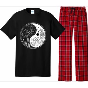 Yin And Yang Camping Camper Hiking Nature Mountains Gift Pajama Set